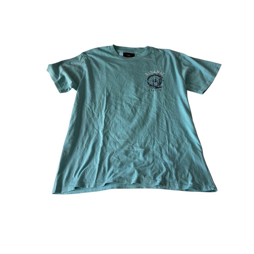 Legacy Vintage Bahamas Nassau Graphic T-Shirt Turquoise Blue Mens 2XL